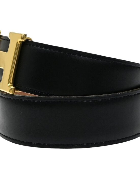 HERMES H Logo Constance Reversible Buckle Belt Leather #68 Black Brown 82RL054 main image 11
